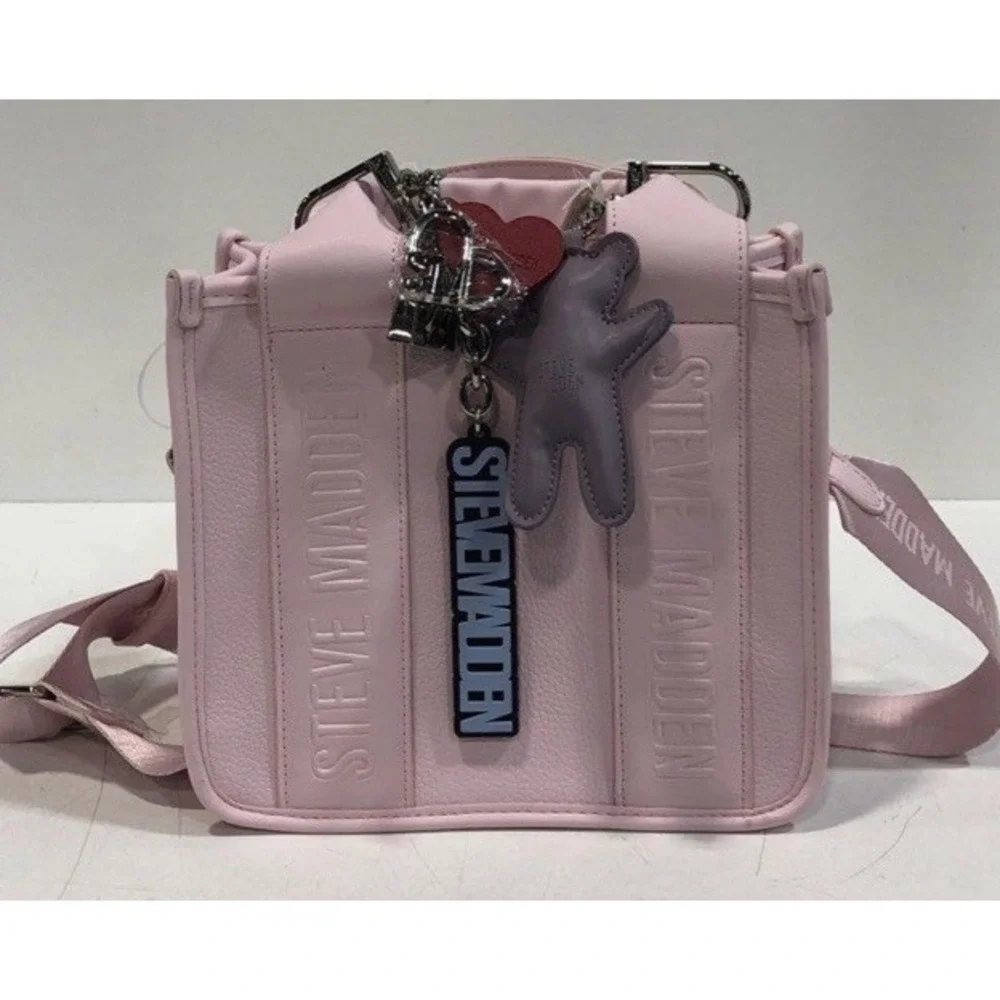 New $98 Steve Madden Bwebber Satchel Crossbody‎ Bag Women's Chalk Pink DT627015